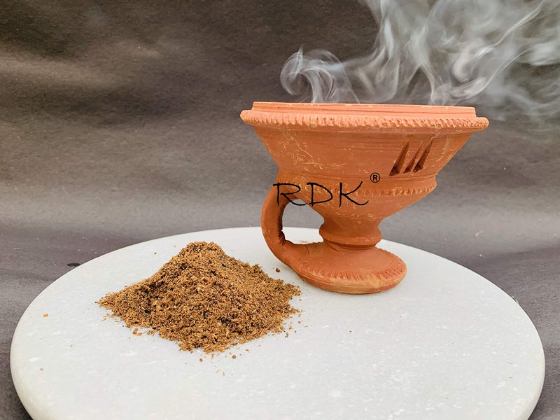 RDK Natural Ayurvedic Non-Toxic Dhoop Dhuni Powder Bakhoor Blend Dhupa For Pooja - 100 Gram (Narayani Dhoop) - Image 2