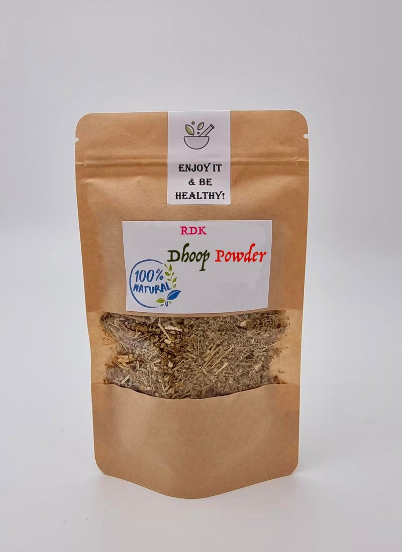 RDK Natural Ayurvedic Non-Toxic Dhoop Dhuni Powder Bakhoor Blend Dhupa For Pooja - 100 Gram (Narayani Dhoop) - Image 4