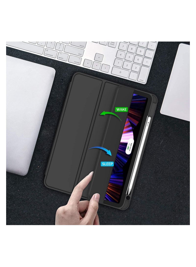 Touch ID and Auto Wake/Sleep Pencil Charging Case with Pencil Holder for iPad Pro 11 inch 2022(4th Gen)/2021(3rd Gen)/2020(2nd Gen)