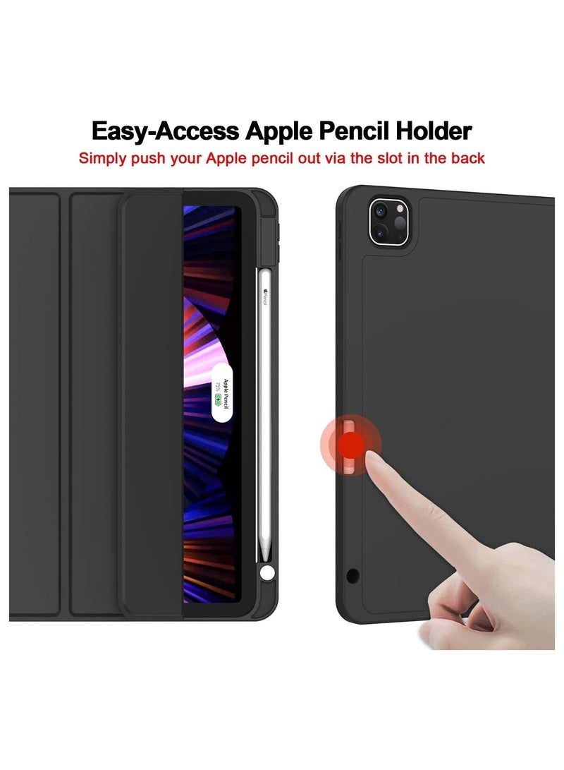 Touch ID and Auto Wake/Sleep Pencil Charging Case with Pencil Holder for iPad Pro 11 inch 2022(4th Gen)/2021(3rd Gen)/2020(2nd Gen)