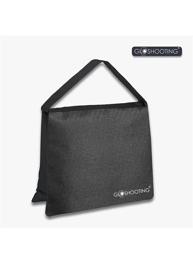 GloShooting Photography Sand Bags, 4 Pack Black Small Studio Saddlebag, Heavy Duty Stage Weight Sandbags for Photoshoot Light Stand, Video Photo Tripod, Boom Arm, Outdoor Patio Furniture
