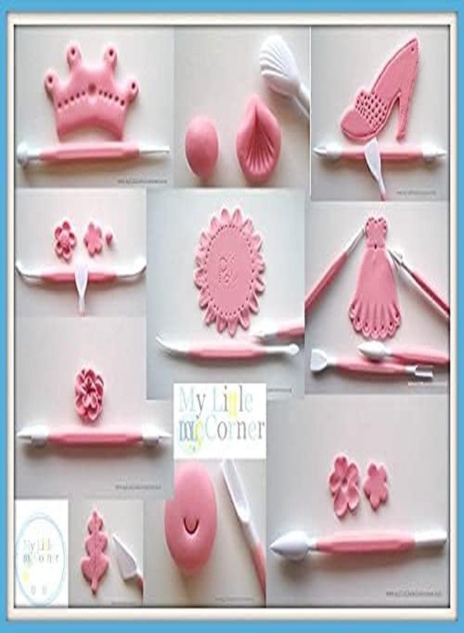 E - Buddies Plastic Ceramic Pottery Tools Set of 8, Carving Double Heads Clay Modelling, Sculpting, Shaping, Fondant Cake Decorating, for Art & Craft Supplies for Kids, Artist (Random Color) - Image 3