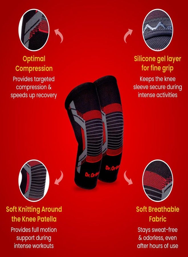 Dr. Ortho Dr.Ortho Sports Knee Cap Compression Support for Gym, Running, Jogging, Cycling Sports, Workout, Indoor & Outdoor Activities, Knee Brace, Knee Support For Knee Pain- For Men and Women - Large - Image 4