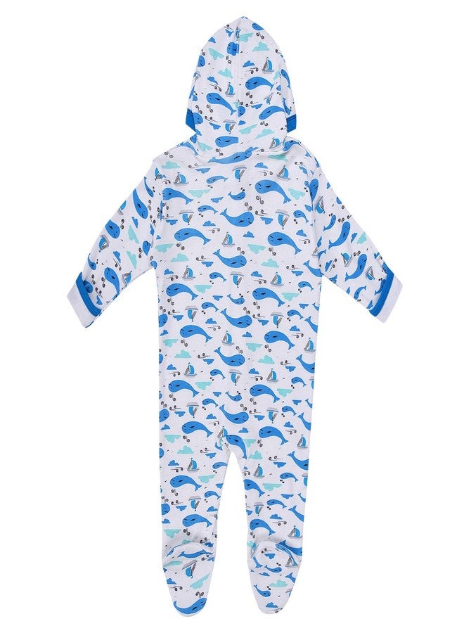 MAGIC TOWN Babyneeds New Born Baby Multi-Color Long Sleeve Cotton Sleep Suit Romper for Boys and Girls Set of 2 - Image 3