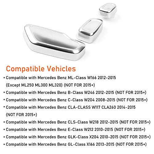 Jaronx for Mercedes Benz Door Seat Adjustment Button Replacement,Seat Switch Adjust Headrest Button for B W246,C W204,E W212,ML W166,CLA W117,GLK X204,GL X166 (NOT for 2015+) - Image 3