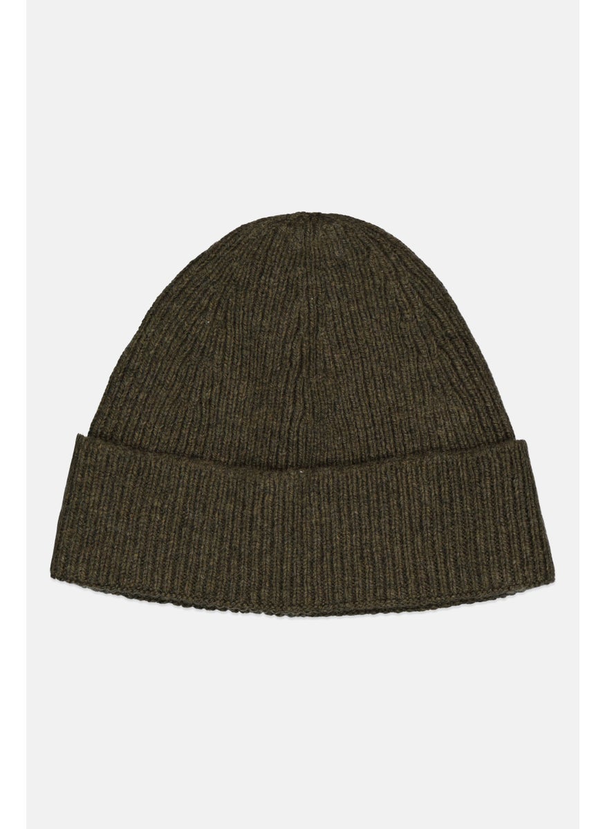 Asos Design - Men Plain Knitted Beanie, Khaki - Image 1