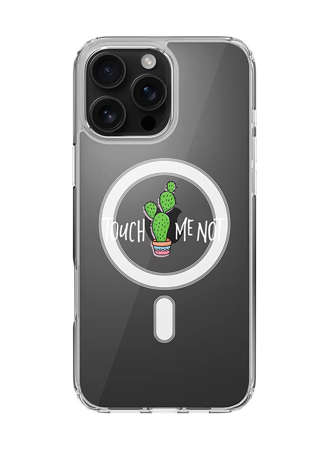 Stylizedd For iPhone 16 Pro Max Case [Compatible with MagSafe] Slim Magnetic cover Clear Phone Case - Touch me not - Image 1