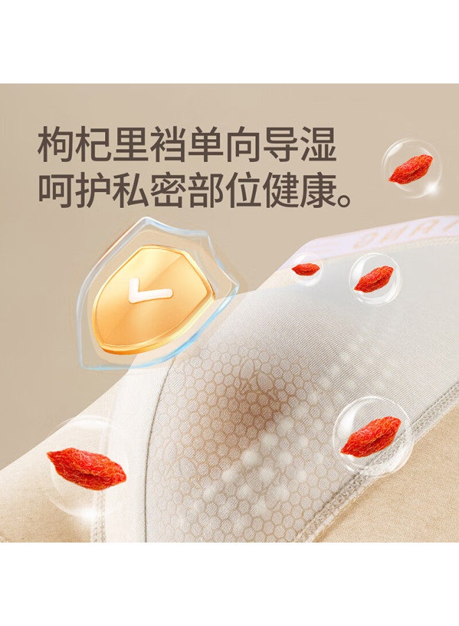 Plus Size Color Cotton Goji Care Men'S Natural Pure Cotton Boxer Briefs Antibacterial Square Pants Father'S Day Gift - Image 4