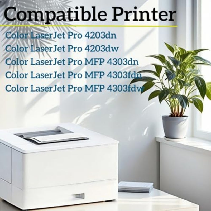 مجموعة خراطيش حبر بديلة 230A مع شريحة لطابعات HP Color LaserJet Pro 4203dw/4203dn/4303dw، 4 عبوات، أسود، متوافقة مع إنتاجية عالية - Image 3