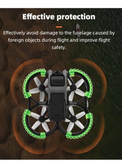 Generic For DJI Avata Propeller Guard Anti Collision Protection Ring Safety Accessories Durable Shock Absorbing Rubber Enhances Flight Safety Easy Install Reinforced with Adhesive Mud Green  - Image 5