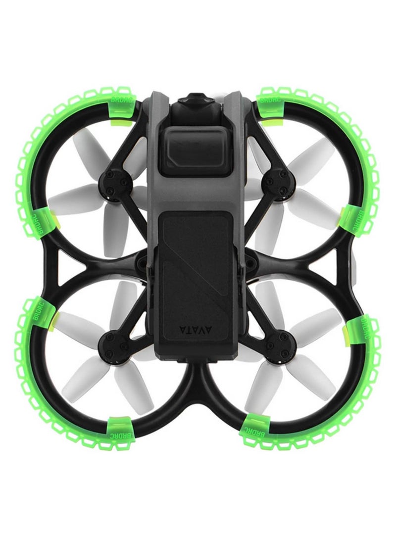 For DJI Avata Propeller Guard Anti Collision Protection Ring Safety Accessories Durable Shock Absorbing Rubber Enhances Flight Safety Easy Install Reinforced with Adhesive Mud Green  - Image 1