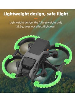 Generic For DJI Avata Propeller Guard Anti Collision Protection Ring Safety Accessories Durable Shock Absorbing Rubber Enhances Flight Safety Easy Install Reinforced with Adhesive Mud Green  - Image 4