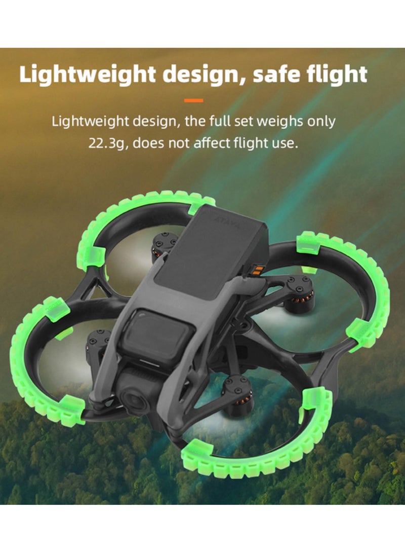 For DJI Avata Propeller Guard Anti Collision Protection Ring Safety Accessories Durable Shock Absorbing Rubber Enhances Flight Safety Easy Install Reinforced with Adhesive Mud Green  - Image 4