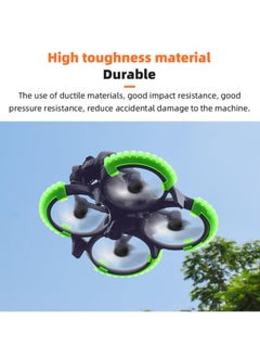 Generic For DJI Avata Propeller Guard Anti Collision Protection Ring Safety Accessories Durable Shock Absorbing Rubber Enhances Flight Safety Easy Install Reinforced with Adhesive Mud Green  - Image 3