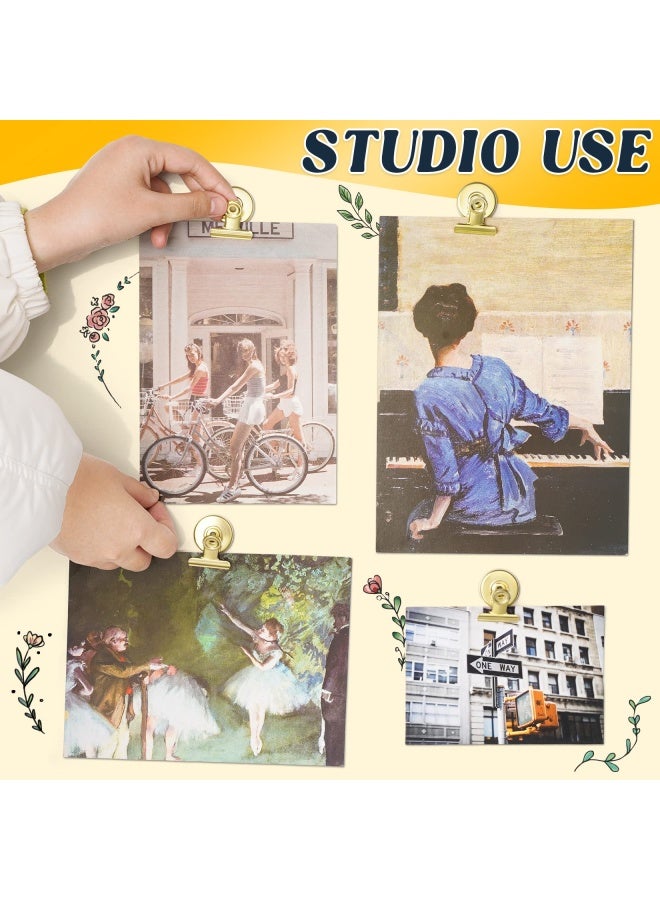 Grtard Magnetic Clips 12 Pack Heavy Duty Magnet Magnetic Hooks Clips Whiteboard Magnetic Clip Strong Refrigerator Magnet Clips Metal Magnet Clip Gold - Image 5