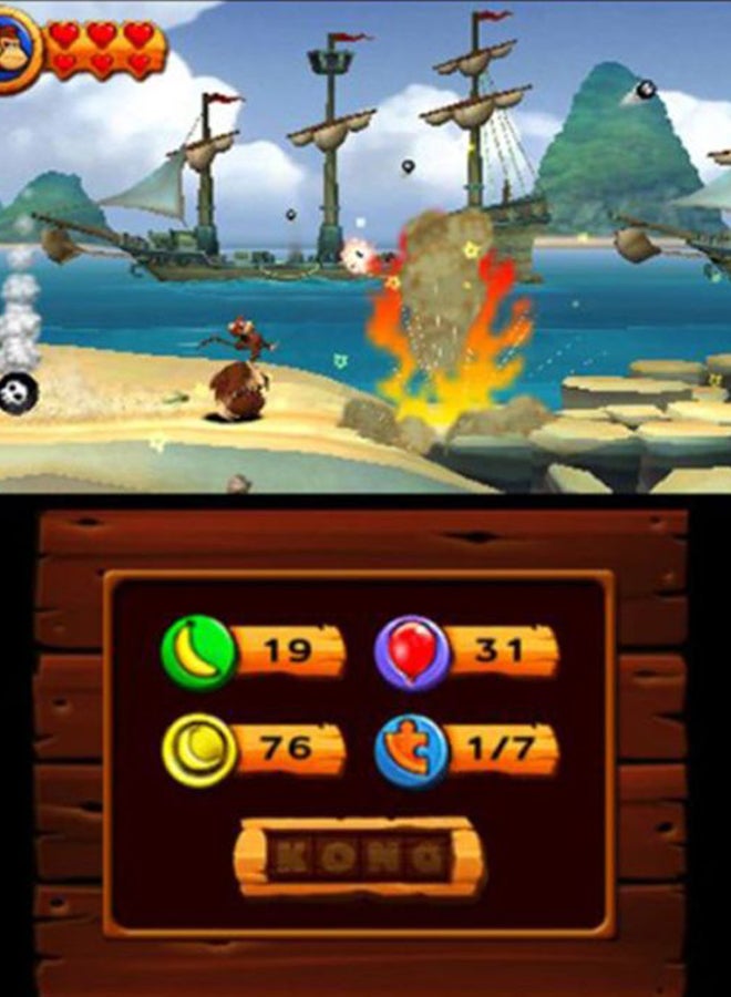 Nintendo Donkey Kong Country Returns 3D (Intl Version) - Arcade & Platform - nintendo_3ds - Image 3