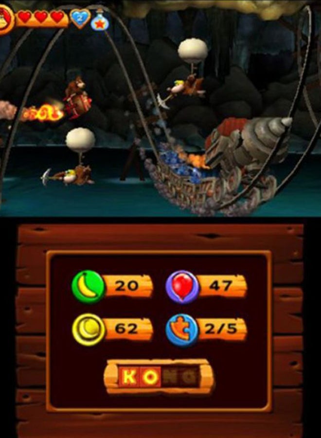 Nintendo Donkey Kong Country Returns 3D (Intl Version) - Arcade & Platform - nintendo_3ds - Image 4
