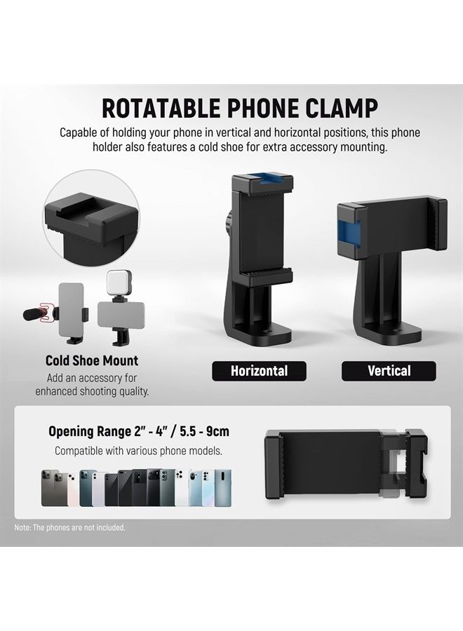 NEEWER Camera Slider Dolly with Ball Head & Phone Clamp,4 Wheeled Tabletop Dolly Manual Skater with 360° Panorama Compatible with DSLR Camera Video Camcorder GoPro iPhone and Android Smartphone, SD001 - Image 5