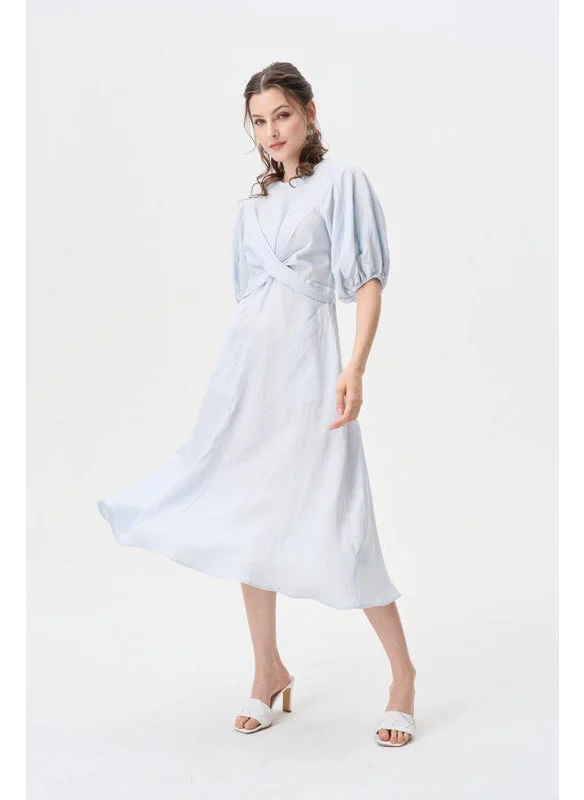 Tenda Twist Front Midi Dress