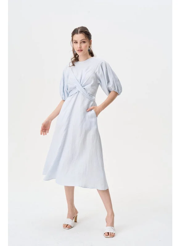 Tenda Twist Front Midi Dress