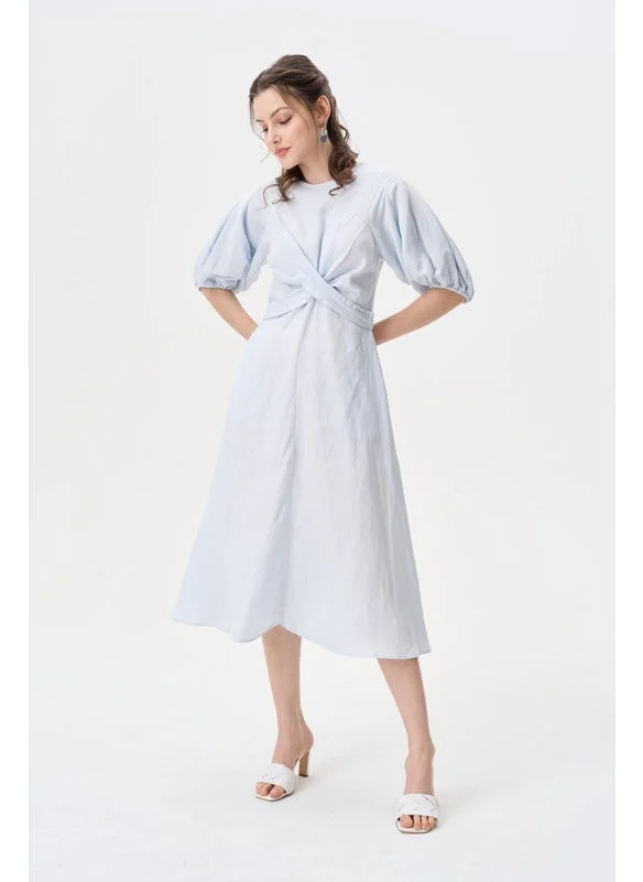Tenda Twist Front Midi Dress