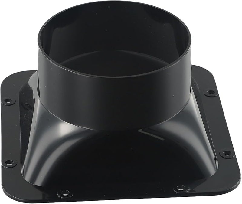 Black ABS Wall Flange Connector 100mm Size For Air Inlet And Outlet Duct - Image 3