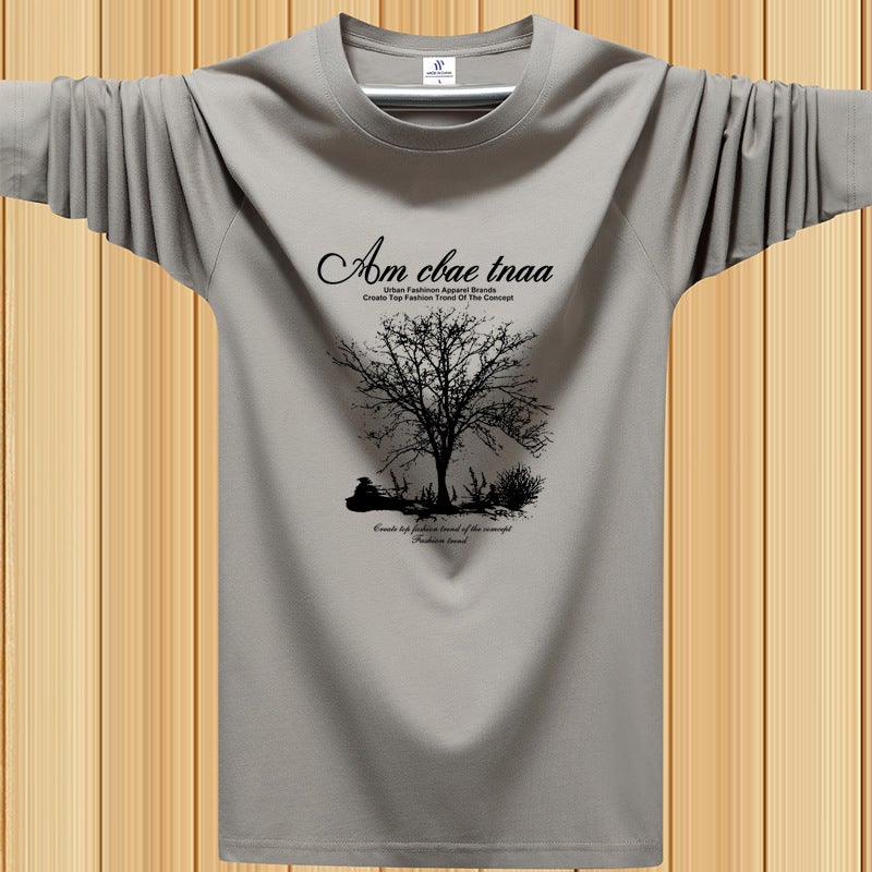 Long-Sleeved T-Shirt for Men 2025 New Spring and Autumn Trendy Base Shirt Autumn Top Loose Sweatshirt for Men - Image 1