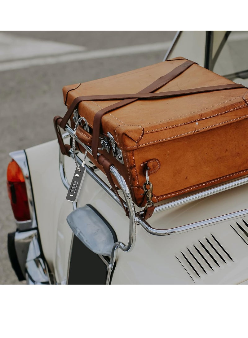 Bukela Combination Lock Cable Security Steel Cable Luggage Lock Weatherproof with Resettable Code, Braided Steel Coated Anti-Theft Cable Lock, Luggage Suitcase Gun Case Toolbox Helmet Black (1.3 Feet 5 mm) - Image 3