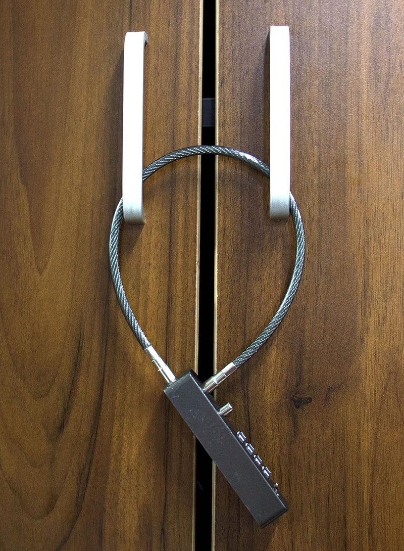 Bukela Combination Lock Cable Security Steel Cable Luggage Lock Weatherproof with Resettable Code, Braided Steel Coated Anti-Theft Cable Lock, Luggage Suitcase Gun Case Toolbox Helmet Black (1.3 Feet 5 mm) - Image 4