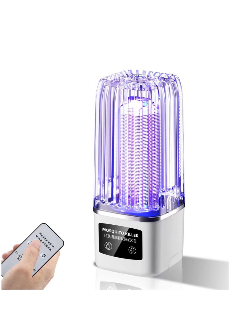 SOLARAE Bug Zapper, Portable Electric Mosquito Zapper with UV Light for Home Kitchen Patio Backyard Camping Outdoor Indoor, Remotely Remote Control Switch Rechargeable - Image 1
