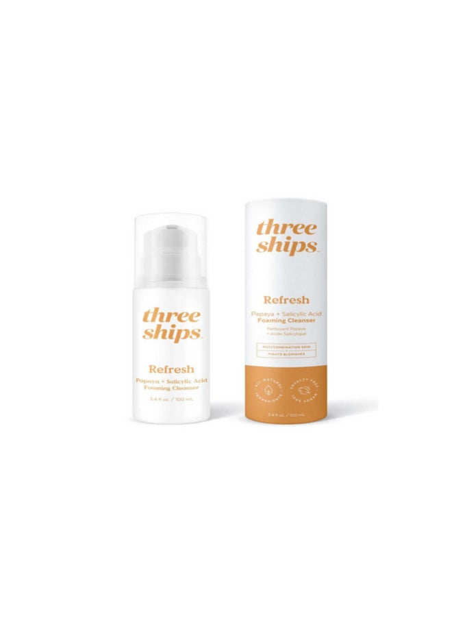 Three Ships - Three Ships Refresh Papaya plus Salicylic Acid Cleanser 100g Face Wash - Image 1