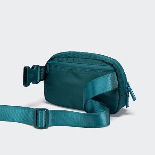 Pander حقيبة خصر باندر بسحاب مزدوج للنساء، حقيبة حزام نيلون مقاومة للماء، حقائب كتف بحزام قابل للتعديل (أزرق فيروزي) - Image 4