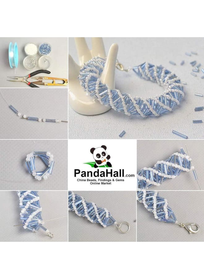 Elite 250 جرام 15 لون 6 مم (0.23 بوصة) خرزة بوق زجاجية، خرزة بذور أنبوبية مبطنة بالفضة خرزة فضفاضة لحلق سوار قلادة المجوهرات صناعة يدوية - Image 3