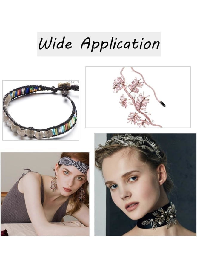 Elite 250 جرام 15 لون 6 مم (0.23 بوصة) خرزة بوق زجاجية، خرزة بذور أنبوبية مبطنة بالفضة خرزة فضفاضة لحلق سوار قلادة المجوهرات صناعة يدوية - Image 2