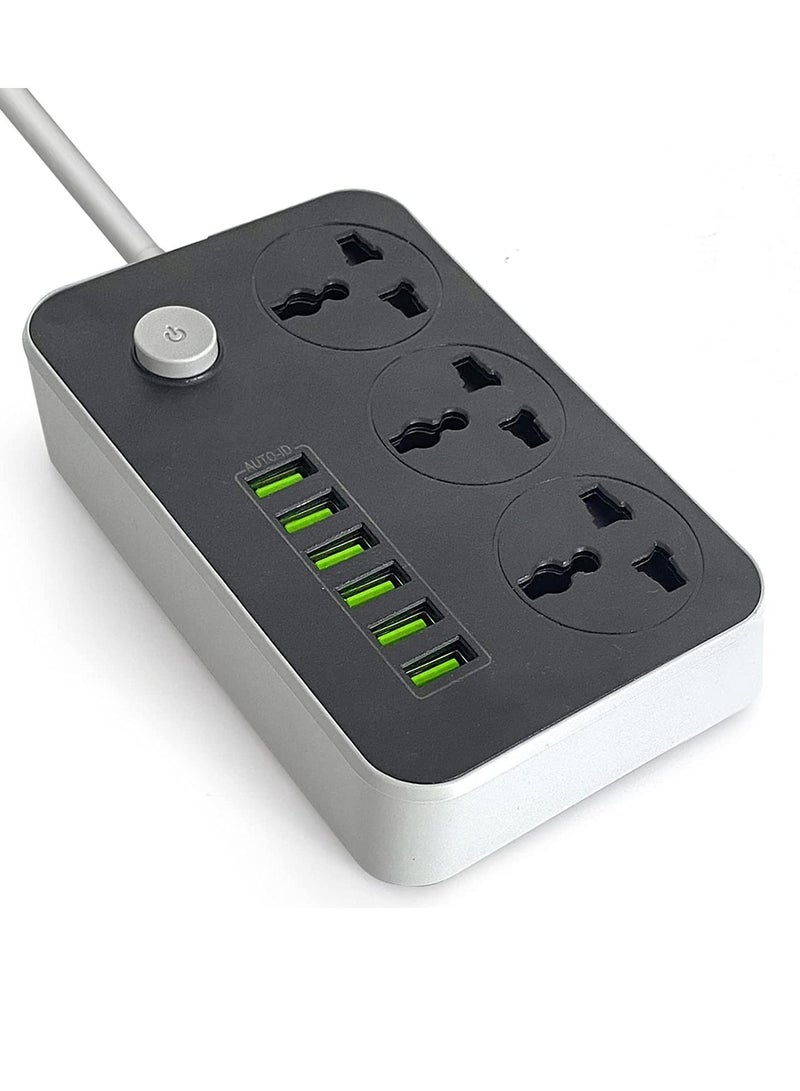 ELTRAZONE 3-Power Socket And 6-Port USB Adapter  - Image 2