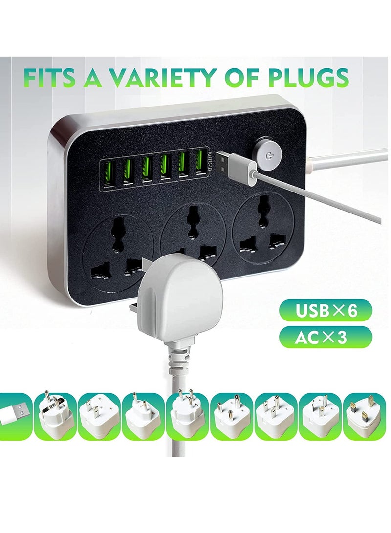 ELTRAZONE 3-Power Socket And 6-Port USB Adapter  - Image 3