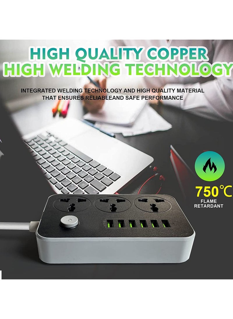 ELTRAZONE 3-Power Socket And 6-Port USB Adapter  - Image 4