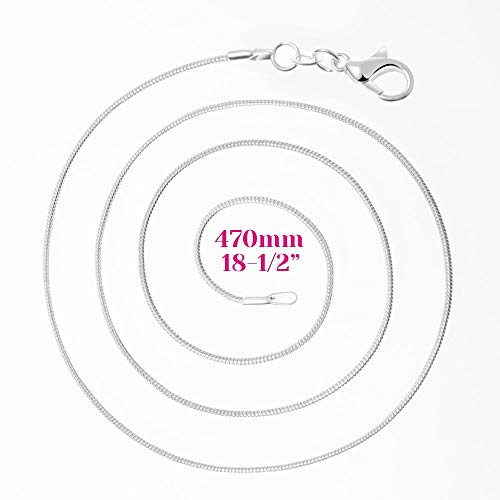 PAXCOO 30 Pack Necklace Chain Silver Plated Necklace Snake Chains Bulk for Jewelry Making, 1.2 mm (18 Inches) - Image 5