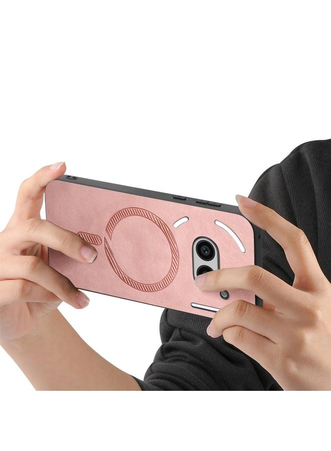 S-TOP Case For Nothing Phone 2a Retro Magsafe Magnetic PU Back Cover Phone Case - Image 3