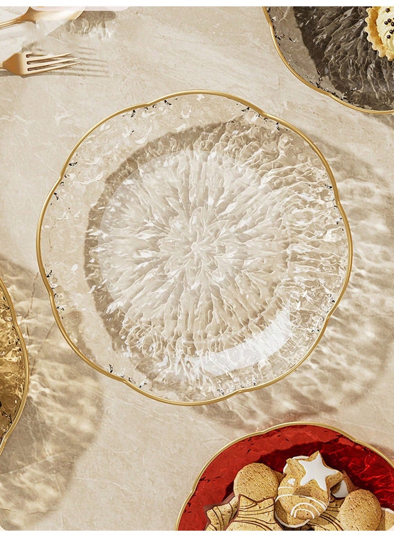 Squarecircle 3PC Serving Tray Set with Gold Rim, Elegant Decorative Trays for Fruit, Dessert, Dry Snacks & Table Display - Image 3