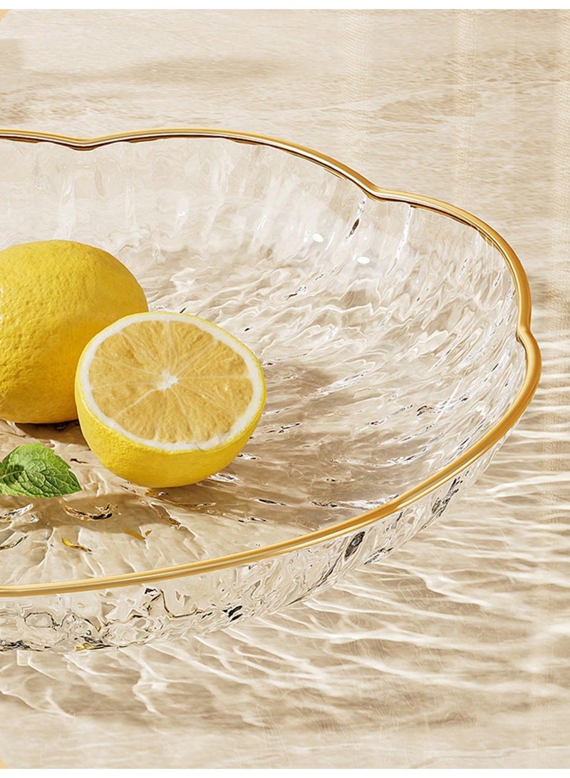 Squarecircle 3PC Serving Tray Set with Gold Rim, Elegant Decorative Trays for Fruit, Dessert, Dry Snacks & Table Display - Image 4