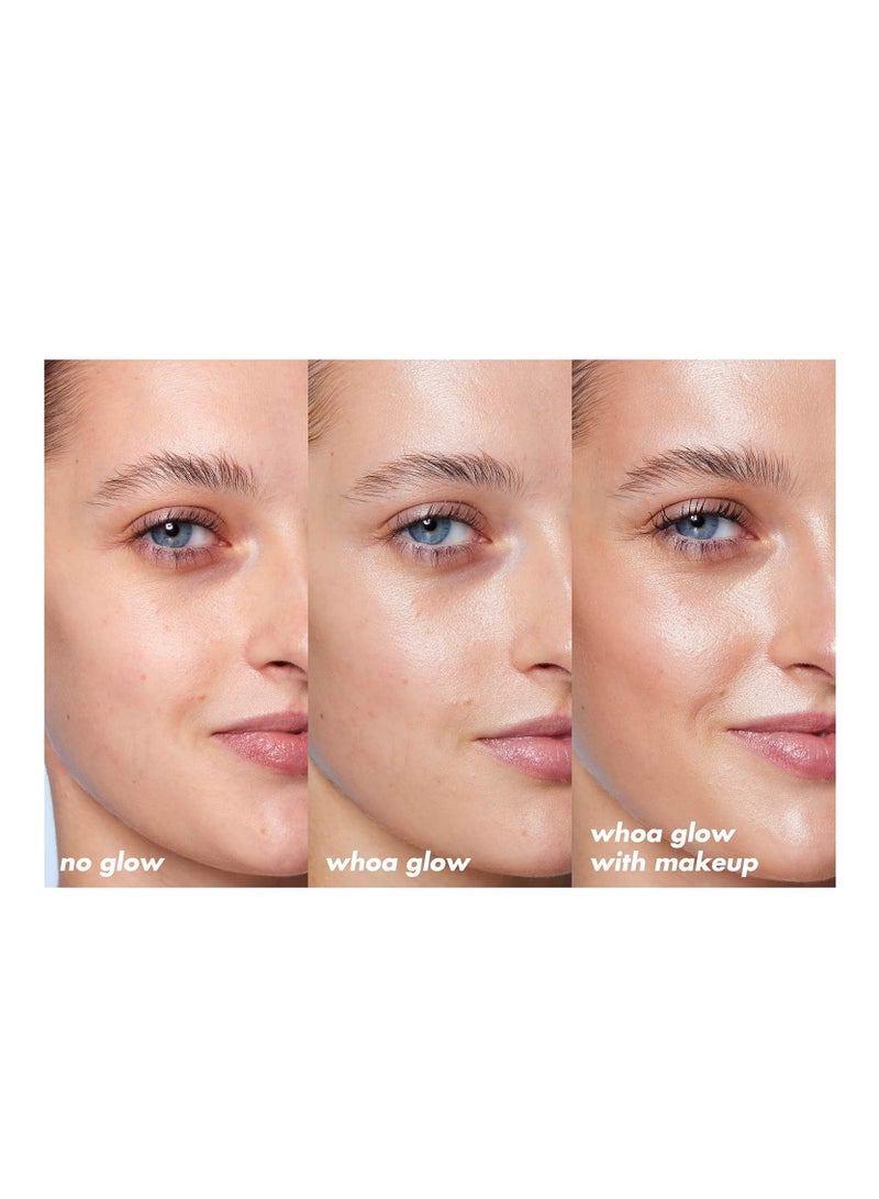 إلف كريم واقي من الشمس ووا جلو من إلف سكين، بعامل حماية من الشمس 30، وبرايمر مكياج لإطلالة متألقة، مصنوع من حمض الهيالورونيك، نباتي وخالٍ من القسوة، قد تختلف العبوة، مقاوم لأشعة الشمس - Image 2