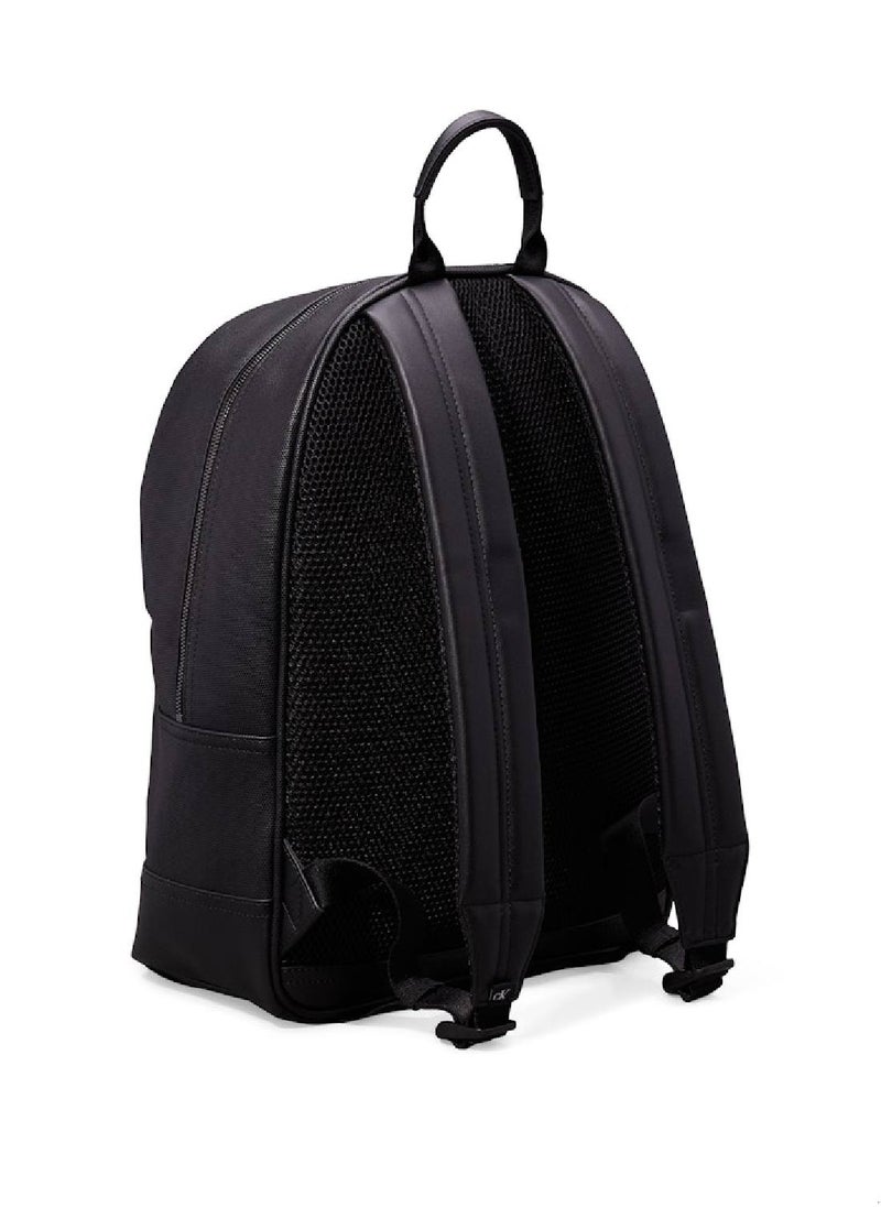 Men's Round Backpack -  canvas texture, Black - pzsku/Z466CBA5D6999121F651EZ/45/_/1717665251/c9fb8a1d-1df0-4cb9-aaa5-df1b70760a40