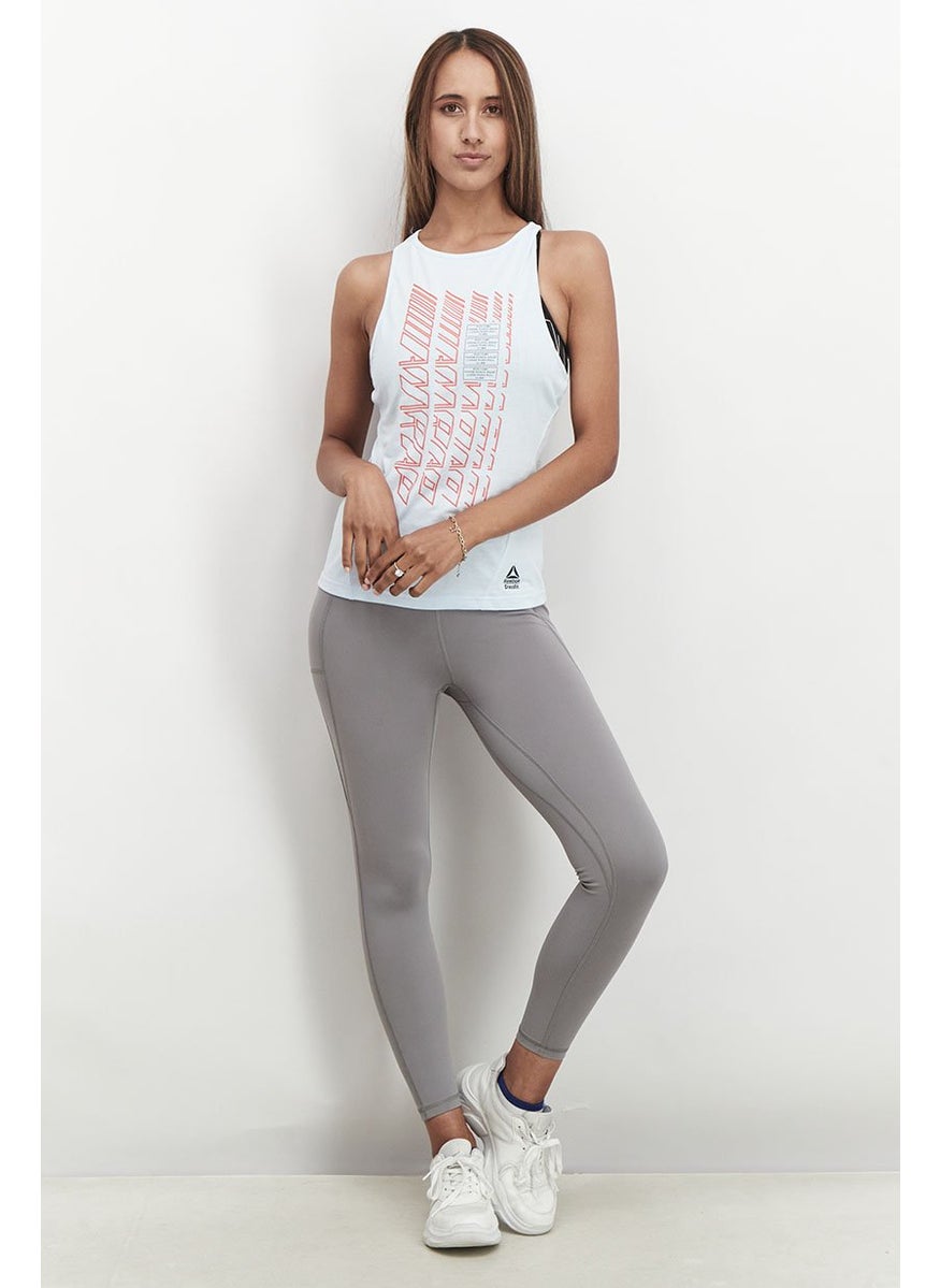 Reebok Women Cross Fit Sleeveless Tank Top, Light Blue  - Image 4