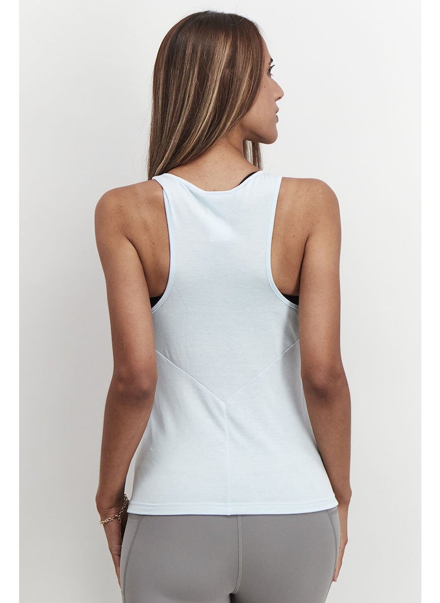 Reebok Women Cross Fit Sleeveless Tank Top, Light Blue  - Image 2
