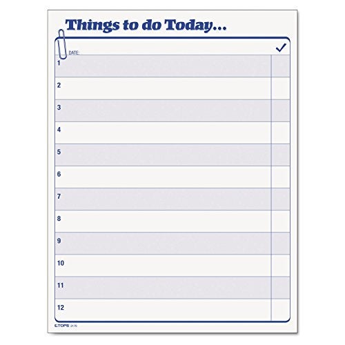 TOPS Daily Agenda Things to Do Today Pad, 8.5 x 11 Inches, 100-Sheet Pad (2170) - Image 4