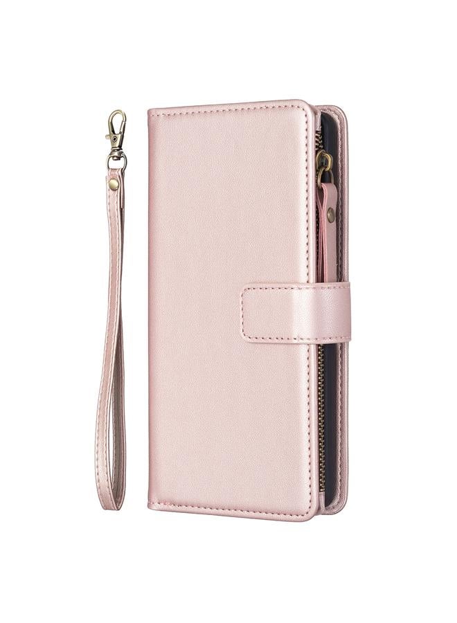 erorex Case For Xiaomi Redmi Note 9 Pro Max 9 Card Slots Zipper Wallet Leather Flip Phone Case - Image 2