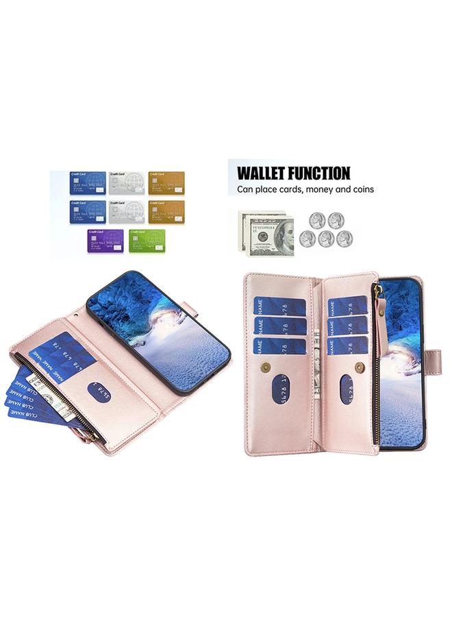 erorex Case For Xiaomi Redmi Note 9 Pro Max 9 Card Slots Zipper Wallet Leather Flip Phone Case - Image 5