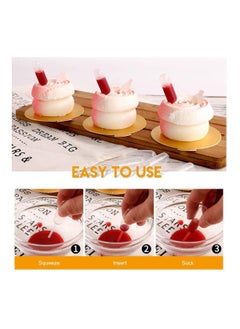 SYOSI 200pcs 4ml Cupcake Pipettes, Mini Disposable Transfer Pipettes Squeeze Dropper Liquid Injector Pipettes for Jam, Strawberries, Cupcake, Chocolate, Birthday Party and Holiday Decoration  - Image 4