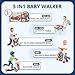 HYES 5 in 1 Baby Push Walker for Baby Boy Activity Center Learning to Walk Sit to Stand Early Learning Push Toys for Infant 12 Months Walking Toys Gift for Toddler Boys Blue - Image 3